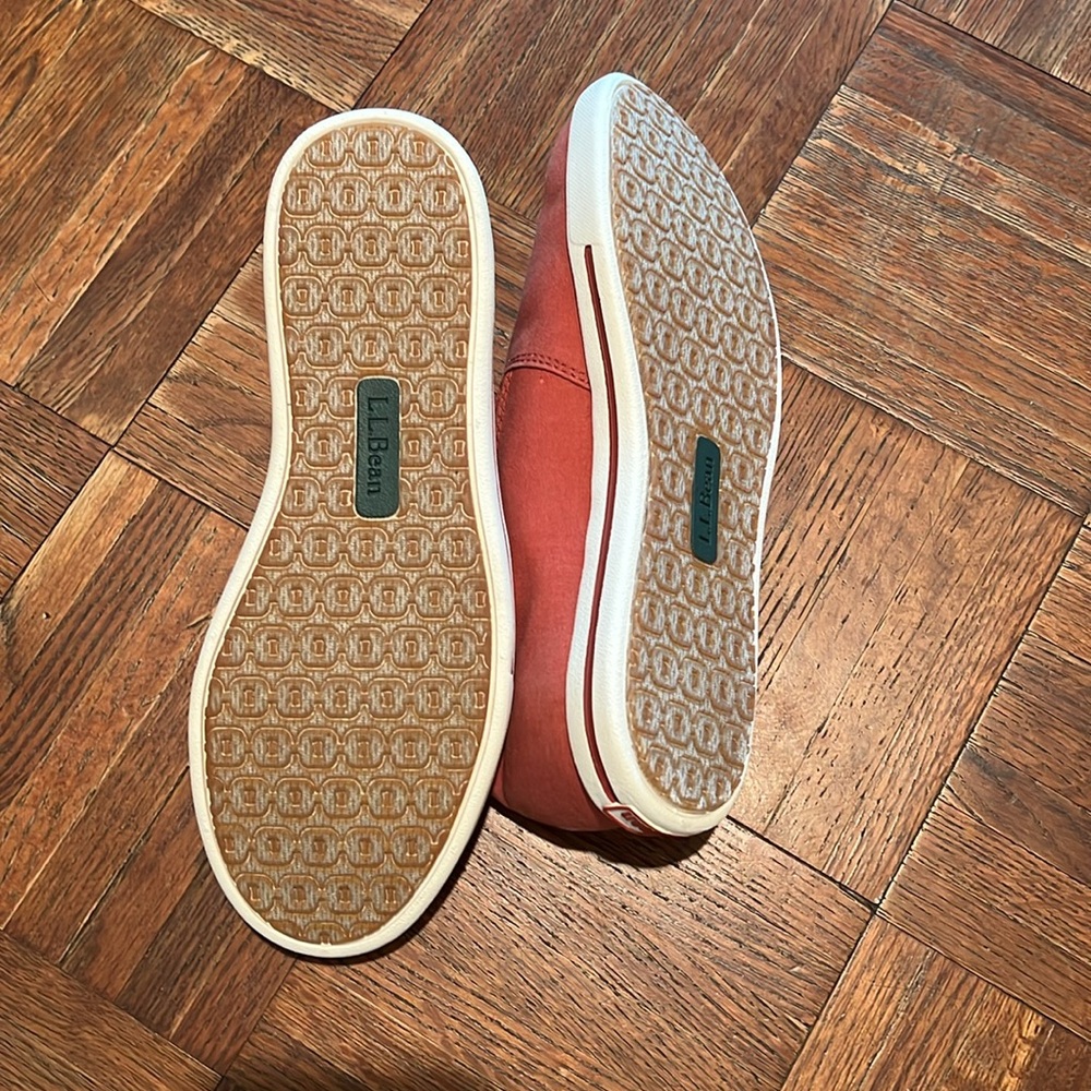 L.L. Bean Red Canvas Slip-Ons - Picture 4 of 4